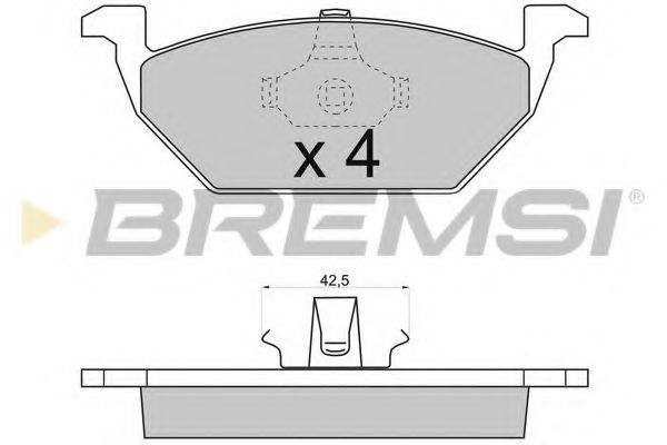 BREMSI BP2712 Тормозные колодки BREMSI для SEAT