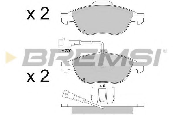 BREMSI BP2746 Тормозные колодки BREMSI для FIAT