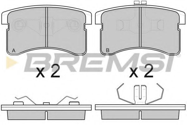 BREMSI BP2751 Тормозные колодки BREMSI для DAIHATSU