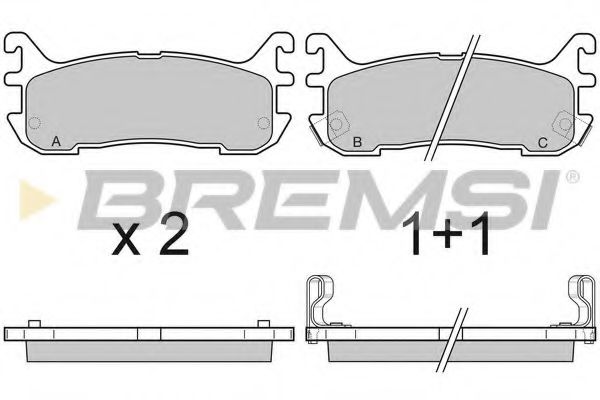 BREMSI BP2759 Тормозные колодки BREMSI для MAZDA