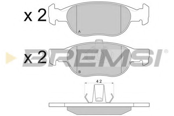 BREMSI BP2770 Тормозные колодки BREMSI для FIAT