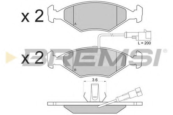 BREMSI BP2776 Тормозные колодки BREMSI 