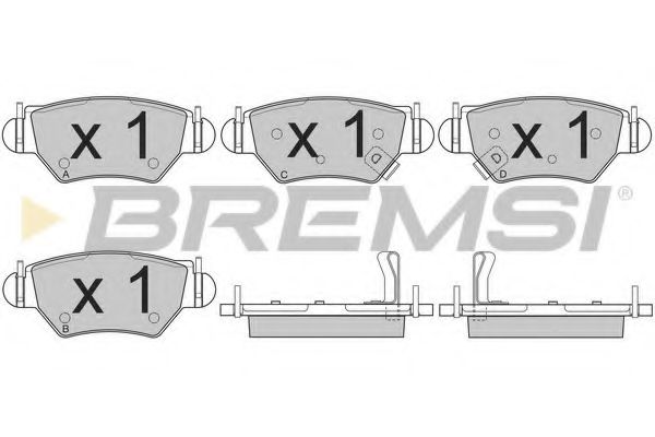BREMSI BP2812 Тормозные колодки BREMSI для OPEL