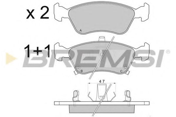 BREMSI BP2814 Тормозные колодки BREMSI для TOYOTA