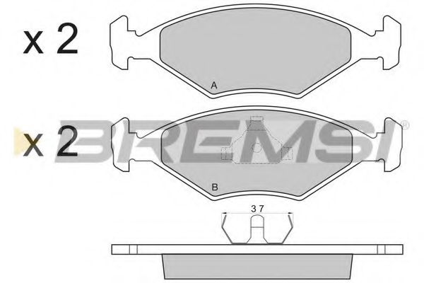 BREMSI BP2822 Тормозные колодки BREMSI для FIAT