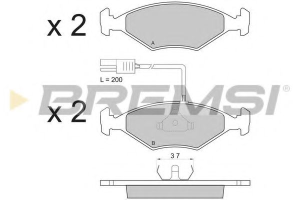 BREMSI BP2823 Тормозные колодки BREMSI для FIAT