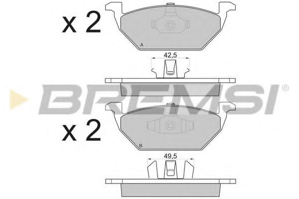 BREMSI BP2835 Тормозные колодки BREMSI для SKODA