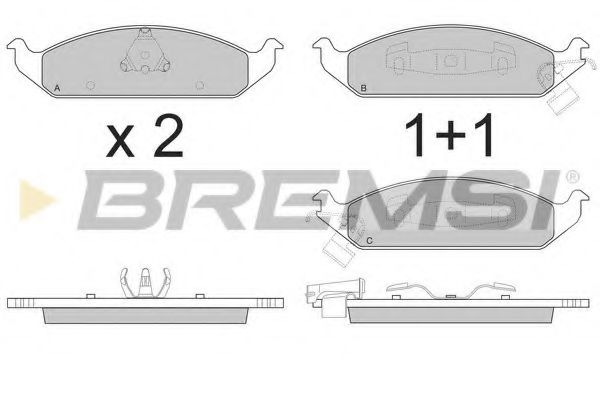 BREMSI BP2837 Тормозные колодки BREMSI для CHRYSLER