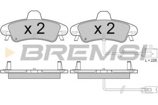 BREMSI BP2932 Тормозные колодки BREMSI для FORD