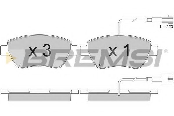 BREMSI BP2942 Тормозные колодки BREMSI для FIAT