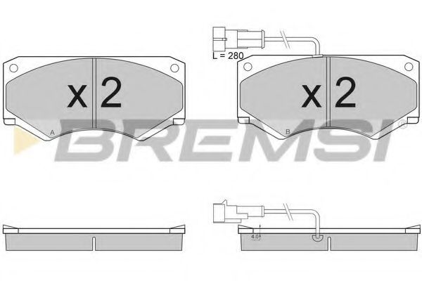 BREMSI BP2948 Тормозные колодки BREMSI для IVECO