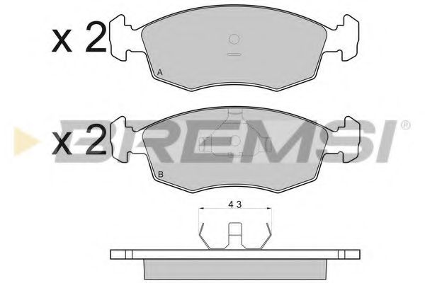 BREMSI BP2950 Тормозные колодки BREMSI для FIAT
