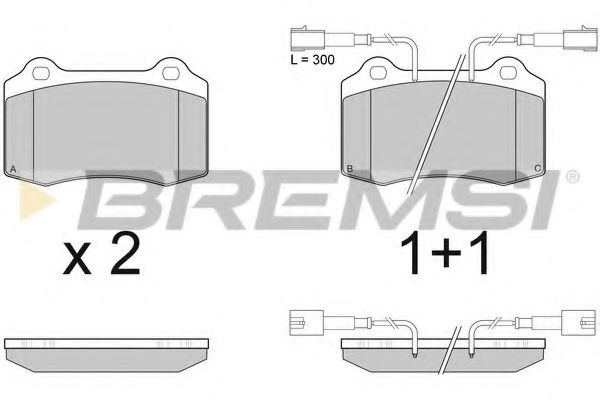 BREMSI BP2979 Тормозные колодки BREMSI для CHRYSLER
