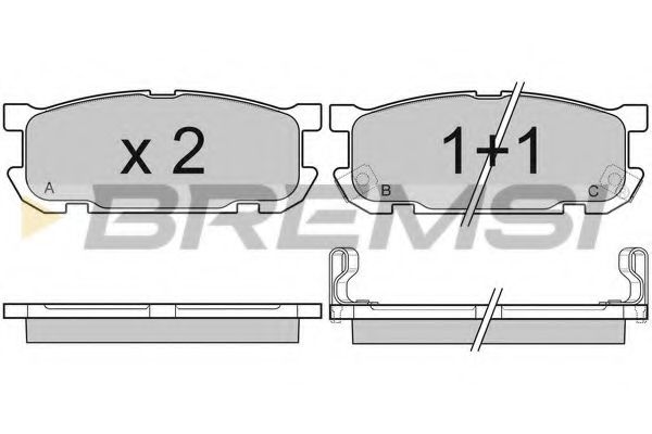 BREMSI BP2992 Тормозные колодки BREMSI для MAZDA