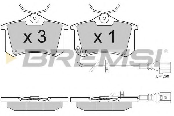 BREMSI BP3005 Тормозные колодки BREMSI для SEAT