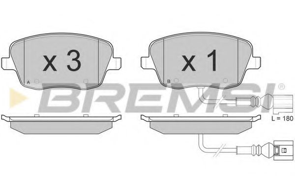 BREMSI BP3013 Тормозные колодки BREMSI для SEAT