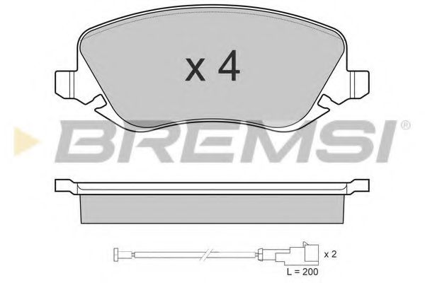 BREMSI BP3023 Тормозные колодки для LANCIA THESIS