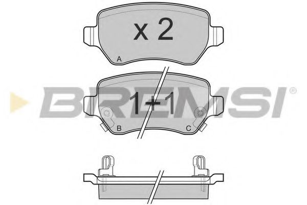 BREMSI BP3027 Тормозные колодки BREMSI для OPEL