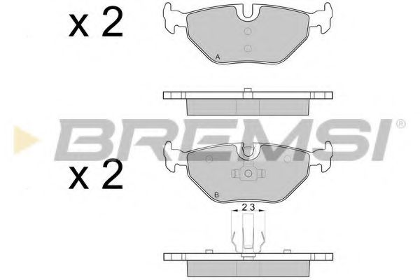 BREMSI BP3051 Тормозные колодки BREMSI для ROVER