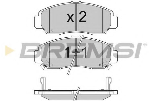 BREMSI BP3059 Тормозные колодки BREMSI для HONDA