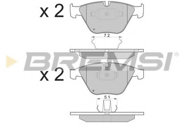 BREMSI BP3073 Тормозные колодки BREMSI для BMW