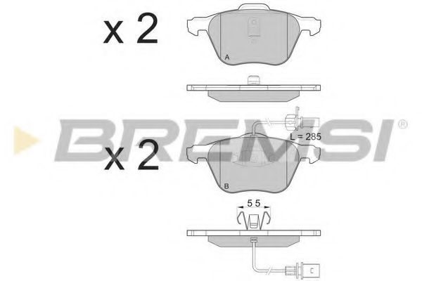 BREMSI BP3076 Тормозные колодки BREMSI для SEAT