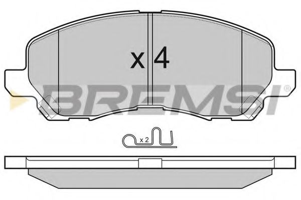BREMSI BP3080 Тормозные колодки BREMSI для MITSUBISHI