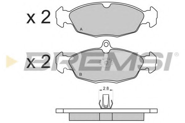 BREMSI BP3156 Тормозные колодки BREMSI для FIAT