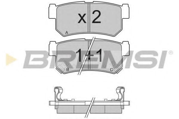 BREMSI BP3203 Тормозные колодки для SSANGYONG