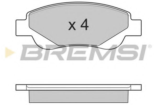 BREMSI BP3225 Тормозные колодки для PEUGEOT 108