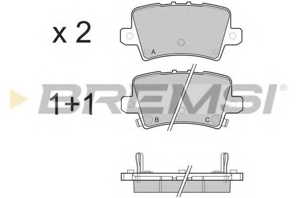 BREMSI BP3246 Тормозные колодки BREMSI для HONDA