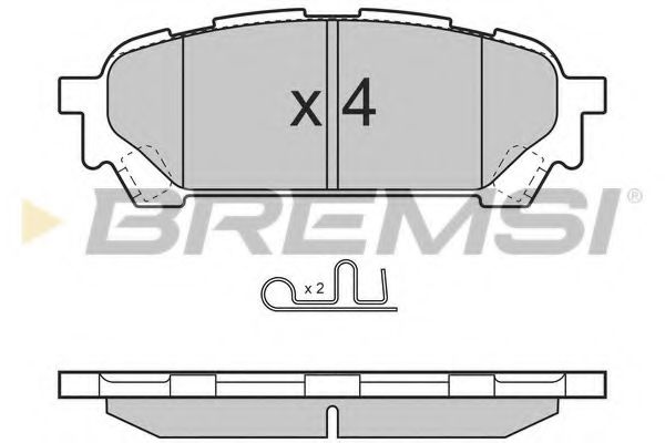 BREMSI BP3270 Тормозные колодки BREMSI для SUBARU