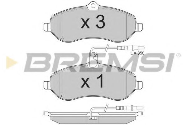 BREMSI BP3283 Тормозные колодки для TOYOTA PROACE