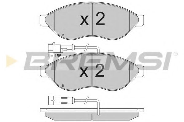 BREMSI BP3285 Тормозные колодки BREMSI для FIAT