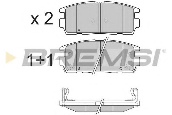 BREMSI BP3304 Тормозные колодки BREMSI для CHEVROLET