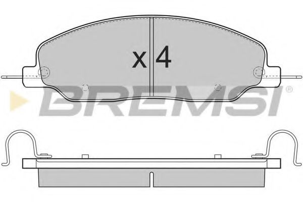 BREMSI BP3312 Тормозные колодки BREMSI для FORD USA