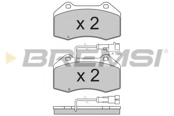 BREMSI BP3354 Тормозные колодки BREMSI для ALFA ROMEO