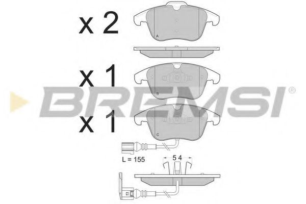 BREMSI BP3394 Тормозные колодки BREMSI для SEAT