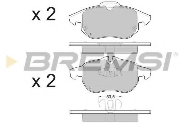 BREMSI BP3402 Тормозные колодки BREMSI для FIAT