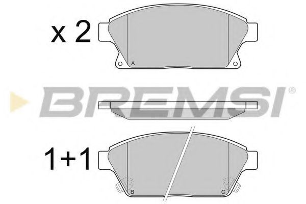 BREMSI BP3405 Тормозные колодки BREMSI для CHEVROLET