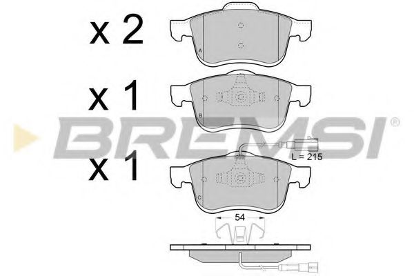 BREMSI BP3413 Тормозные колодки BREMSI для FIAT