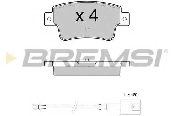 BREMSI BP3427 Тормозные колодки BREMSI для FIAT