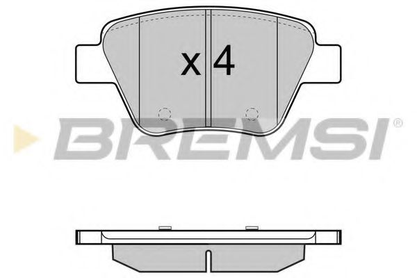 BREMSI BP3429 Тормозные колодки BREMSI для SEAT