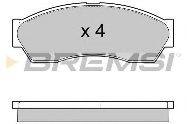 BREMSI BP3434 Тормозные колодки BREMSI для TATA