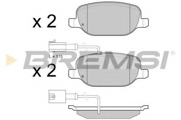 BREMSI BP3437 Тормозные колодки BREMSI для ALFA ROMEO