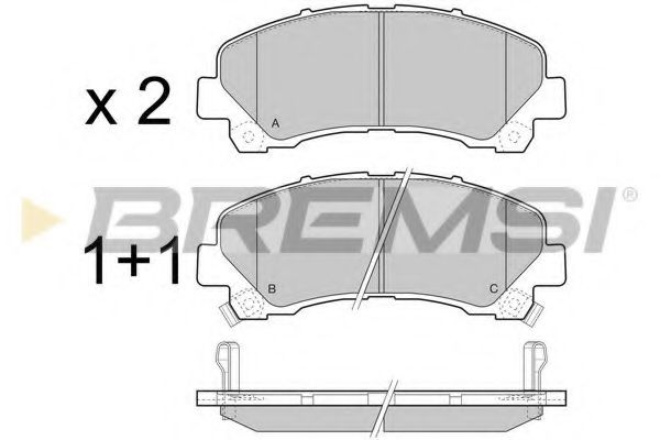 BREMSI BP3442 Тормозные колодки для ISUZU D-MAX
