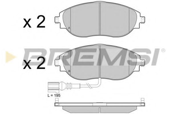 BREMSI BP3474 Тормозные колодки BREMSI для SEAT