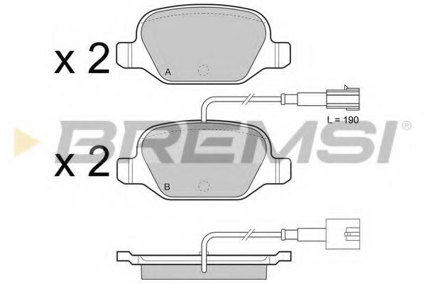 BREMSI BP3489 Тормозные колодки BREMSI для FIAT