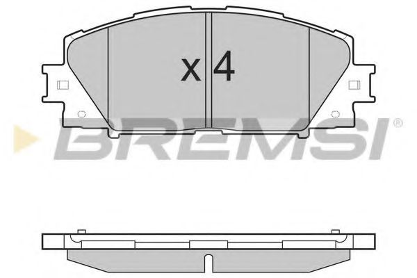 BREMSI BP3498 Тормозные колодки BREMSI для LEXUS