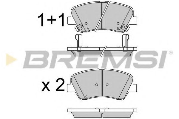BREMSI BP3529 Тормозные колодки BREMSI для HYUNDAI
